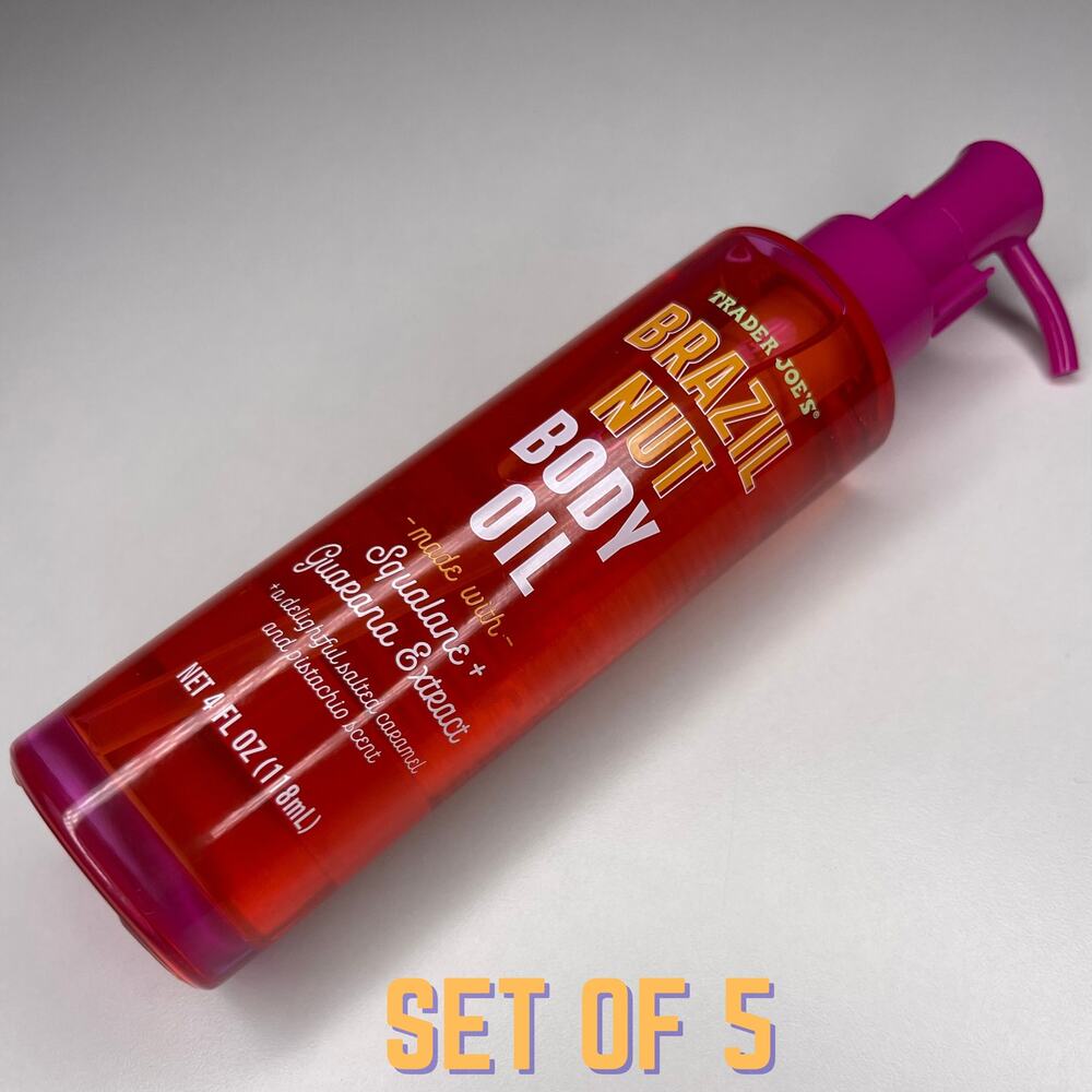 5x Trader Joe’s Brazil Nut Body Oil w/ Squalane — Salted Caramel Pistachio Scent